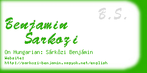 benjamin sarkozi business card